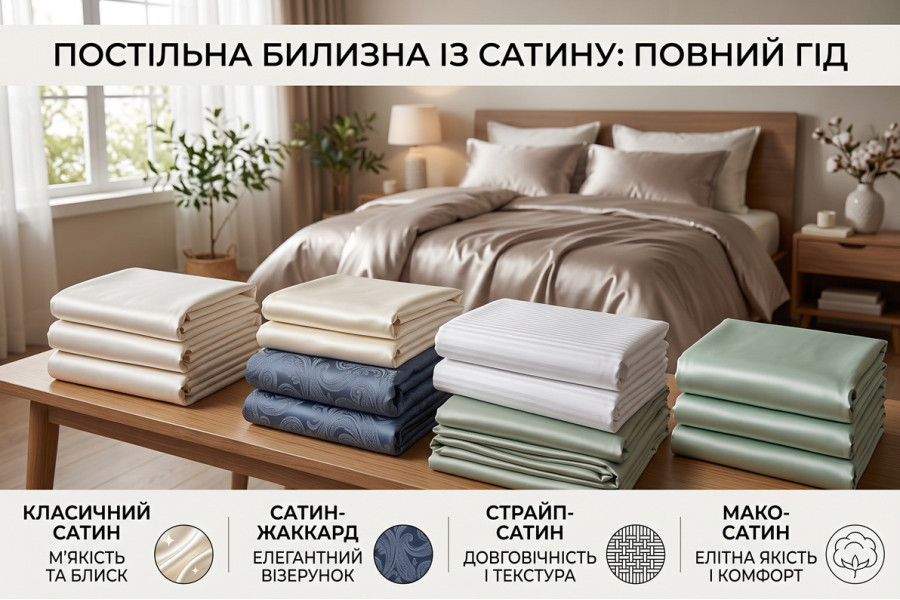 Постільна білизна із сатину: повний гід по видах та особливостях тканини