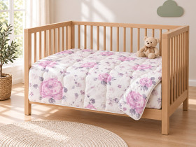 Children's blanket 110x140 Ecotton anti-allergenic cotton pink 20-1455 Lilac
