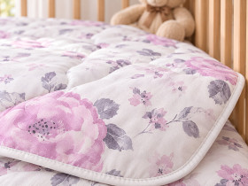 Children's blanket 110x140 Ecotton anti-allergenic cotton pink 20-1455 Lilac