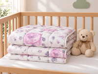 Ковдра дитяча 110x140 Ecotton антиалергенна бавовняна рожева 20-1455 Lilac