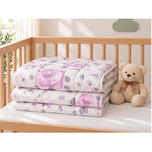Ковдра дитяча 110x140 Ecotton антиалергенна бавовняна рожева 20-1455 Lilac