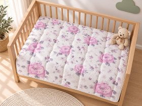 Одеяло детское 110x140 Ecotton антиаллергенное хлопковое розовое 20-1455 Lilac