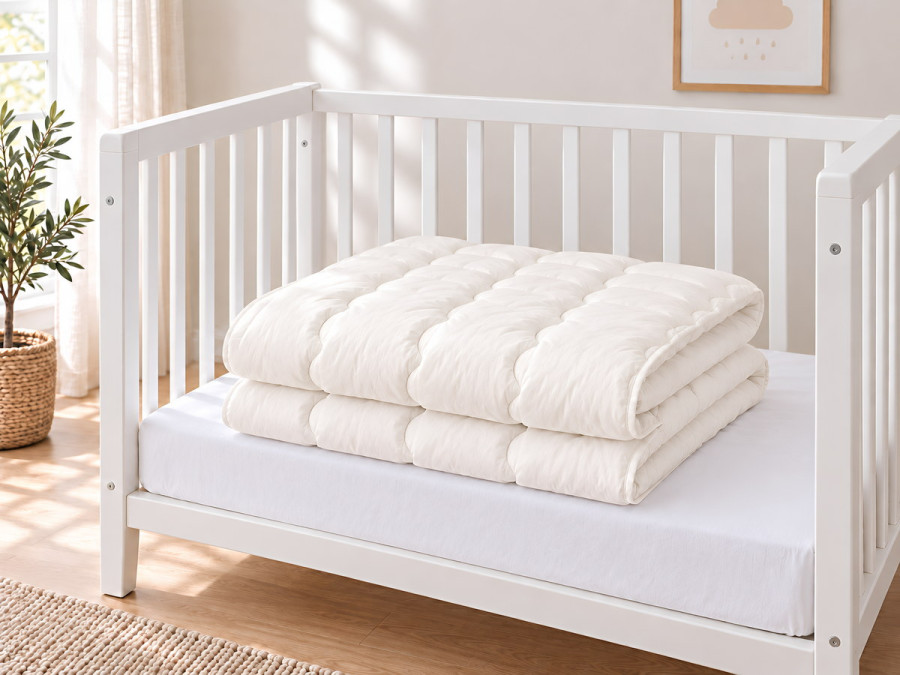 Baby blanket 110x140 Ecotton anti-allergenic light milk color Milk