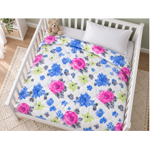 Одеяло детское 110x140 Ecotton антиаллергенное хлопковое розового цвета Pink 20-1455