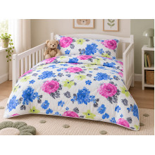 Одеяло детское 110x140 Ecotton антиаллергенное хлопковое розового цвета Pink 20-1455