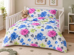 Одеяло детское 110x140 Ecotton антиаллергенное хлопковое розового цвета Pink 20-1455