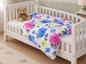 Одеяло детское 110x140 Ecotton антиаллергенное хлопковое розового цвета Pink 20-1455