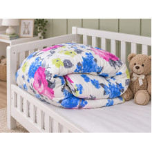 Одеяло детское 110x140 Ecotton антиаллергенное хлопковое розового цвета Pink 20-1455