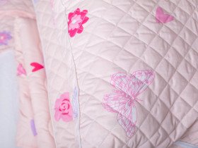 Children's Blanket + Bedspread + Pillow Set Pink 40-0986