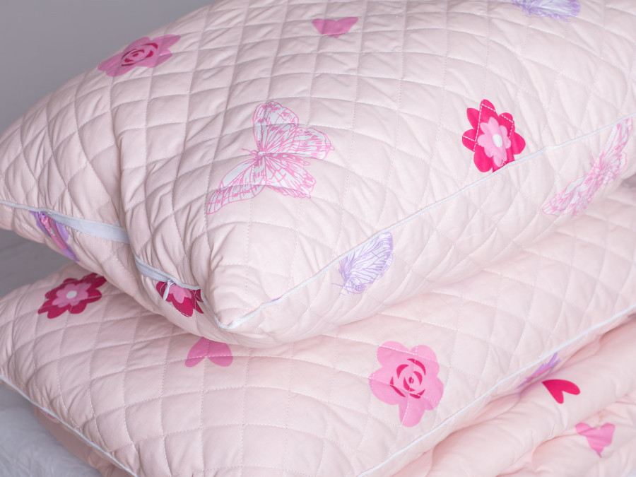 Children's Blanket + Bedspread + Pillow Set Pink 40-0986