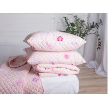 Children's Blanket + Bedspread + Pillow Set Pink 40-0986