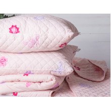 Children's Blanket + Bedspread + Pillow Set Pink 40-0986