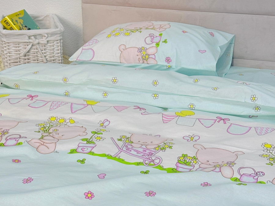 Постільна білизна Ecotton Бязь Комфорт Дитячий комплект Ведмедики