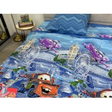Постельное белье Ecotton Бязь Комфорт Полуторный комплект Тачки 4435 AВ