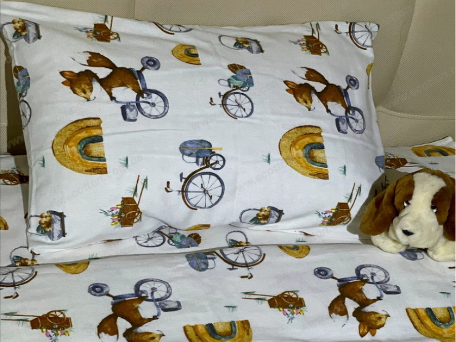 Постельное белье Ecotton Фланель Детский комплект Лисенок 10.25362/1