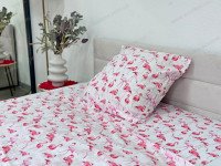Постільна білизна Ecotton Поплін Полуторний комплект Білий Фламінго 13283/1