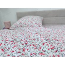Постельное белье Ecotton Поплин Полуторный комплект Белый Арбузы 13284/3