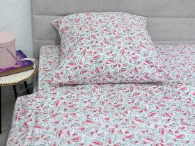 Постельное белье Ecotton Поплин Полуторный комплект Белый Арбузы 13284/3