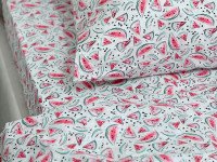 Постільна білизна Ecotton Поплін Полуторний комплект Білий Кавуни 13284/3