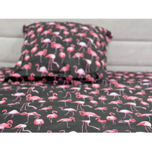 Постельное белье Ecotton Поплин Полуторный комплект Черный Фламинго 13283/2