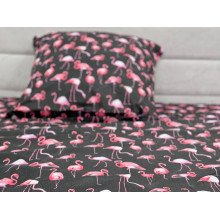 Постільна білизна Ecotton Поплін Полуторний комплект Чорний Фламінго 13283/2