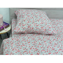 Постельное белье Ecotton Поплин Полуторный комплект розовый Арбузы 13284/2
