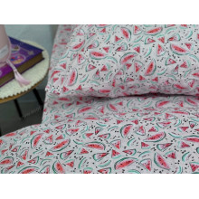 Постельное белье Ecotton Поплин Полуторный комплект розовый Арбузы 13284/2