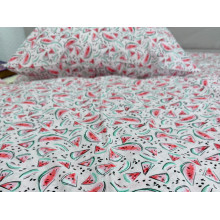 Постельное белье Ecotton Поплин Полуторный комплект розовый Арбузы 13284/2