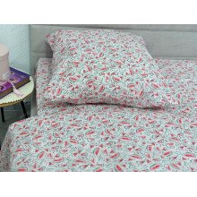 Постельное белье Ecotton Поплин Полуторный комплект розовый Арбузы 13284/2