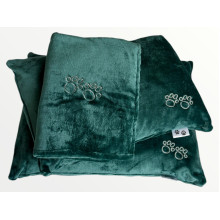Плед для питомцев 110x120 из ткани Well Soft 4726 Atlantic с вышивкой
