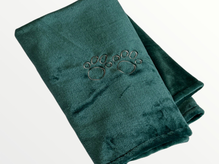 Плед для питомцев 70x110 из ткани Well Soft 4726 Atlantic с вышивкой