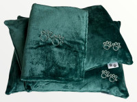 Плед для питомцев 70x110 из ткани Well Soft 4726 Atlantic с вышивкой