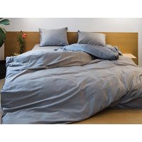 Постельное белье Ecotton Сатин Евро комплект Серый Natural