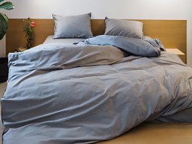Постельное белье Ecotton Сатин Евро комплект Серый Natural