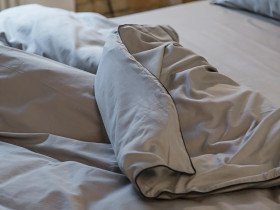 Постельное белье Ecotton Сатин Евро комплект Серый Natural