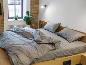 Постельное белье Ecotton Сатин Евро комплект Серый Natural