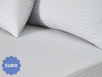 Комплект постільної білизни з страйп-сатину полоса 1 см Євро