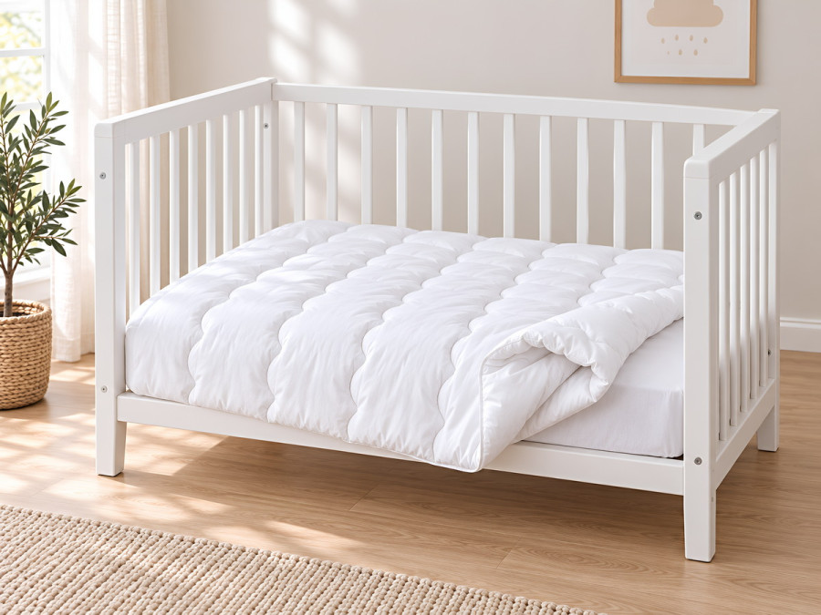 Children's blanket 110x140 Ecotton anti-allergenic lightweight white