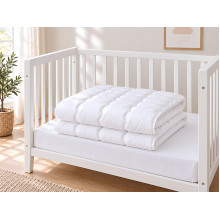 Children's blanket 110x140 Ecotton anti-allergenic lightweight white
