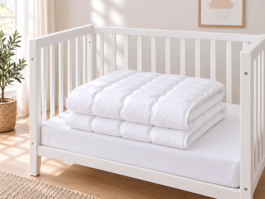 Children's blanket 110x140 Ecotton anti-allergenic lightweight white