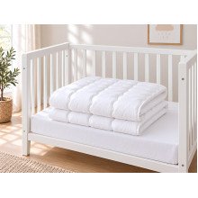 Children's blanket 110x140 Ecotton anti-allergenic lightweight white