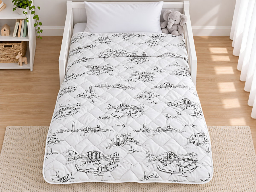 Children's blanket 110x140 Ecotton anti-allergenic cotton white 20-0709 White
