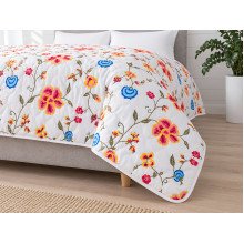 Ковдра Євро 200x210 Ecotton антиалергенна бавовняна білого кольору 20-0256 Blue