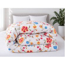 Ковдра Євро 200x210 Ecotton антиалергенна бавовняна білого кольору 20-0256 Blue