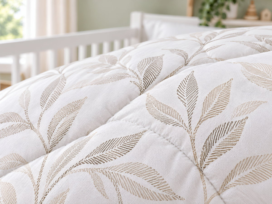 Ковдра дитяча 110x140 Ecotton антиалергенна бавовняна білого кольору 20-0709 White