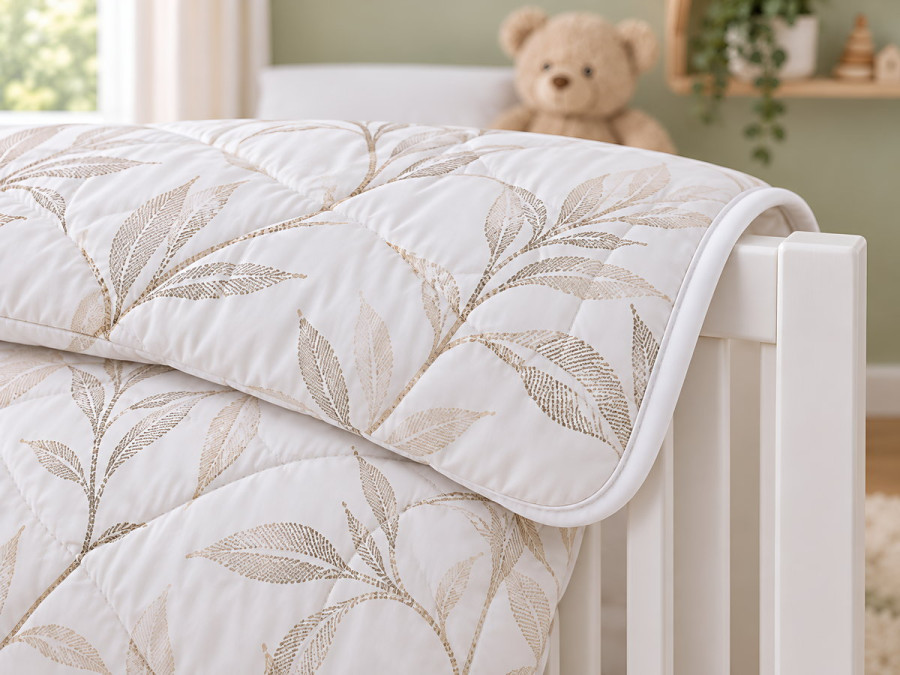 Ковдра дитяча 110x140 Ecotton антиалергенна бавовняна білого кольору 20-0709 White