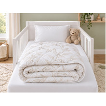 Одеяло детское 110x140 Ecotton антиаллергенное хлопковое белого цвета 20-0709 White