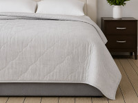 Ковдра двоспальна 172x205 Ecotton антиалергенна бавовняна легка блакитна 40-0966 Grey