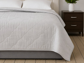 Ковдра двоспальна 172x205 Ecotton антиалергенна бавовняна легка блакитна 40-0966 Grey
