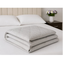 Ковдра двоспальна 172x205 Ecotton антиалергенна бавовняна легка блакитна 40-0966 Grey